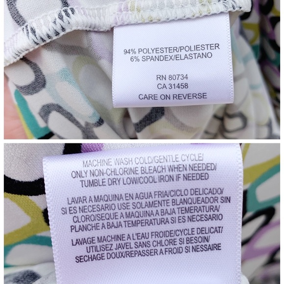 BCBG Maxazria Geometric Print V-neck Dress XS - Picture 8 of 8